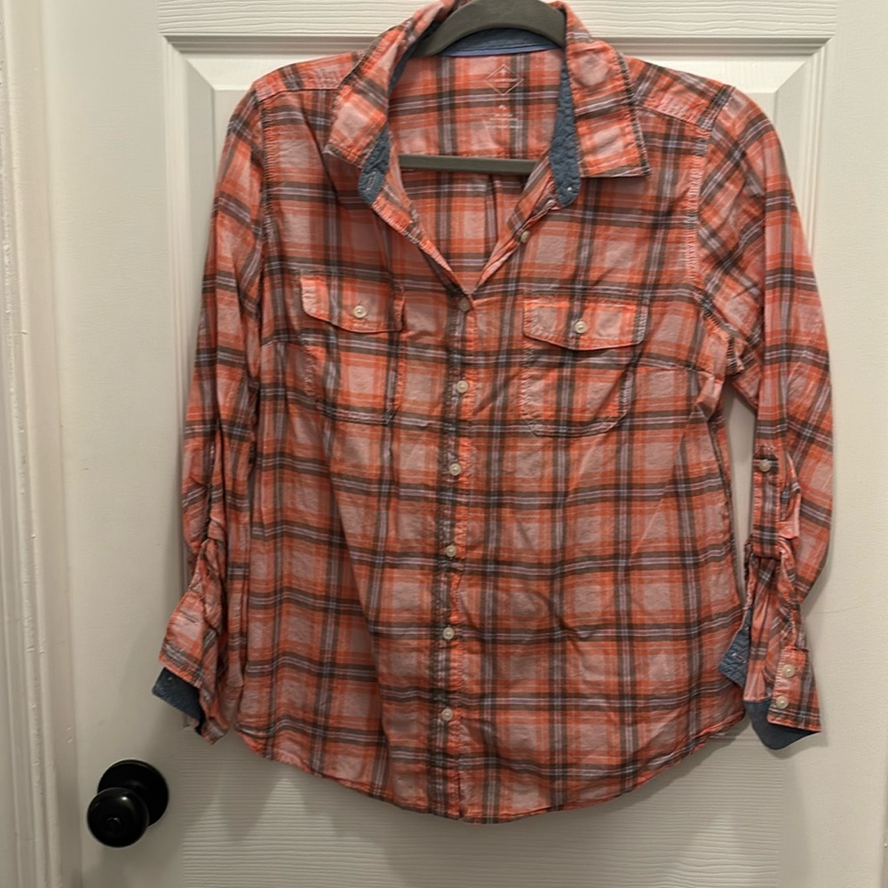 St. John's Bay Plaid Button down Shirt LP LP